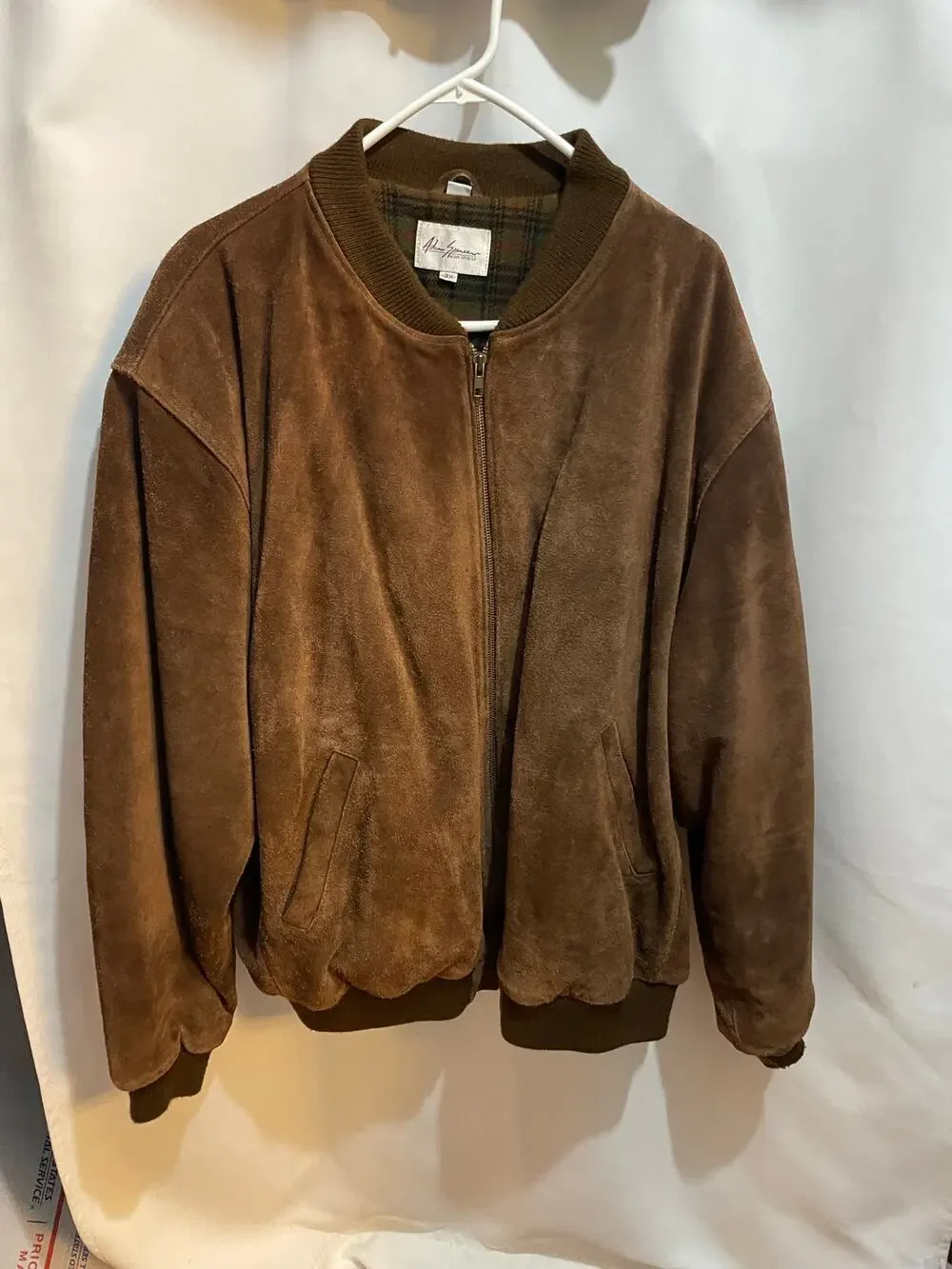 vintage adam Spencer leather jacket 3XL